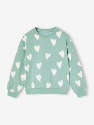 Girls-Cardigans, Jumpers & Sweatshirts-Sweatshirt with Fancy Motifs for Girls