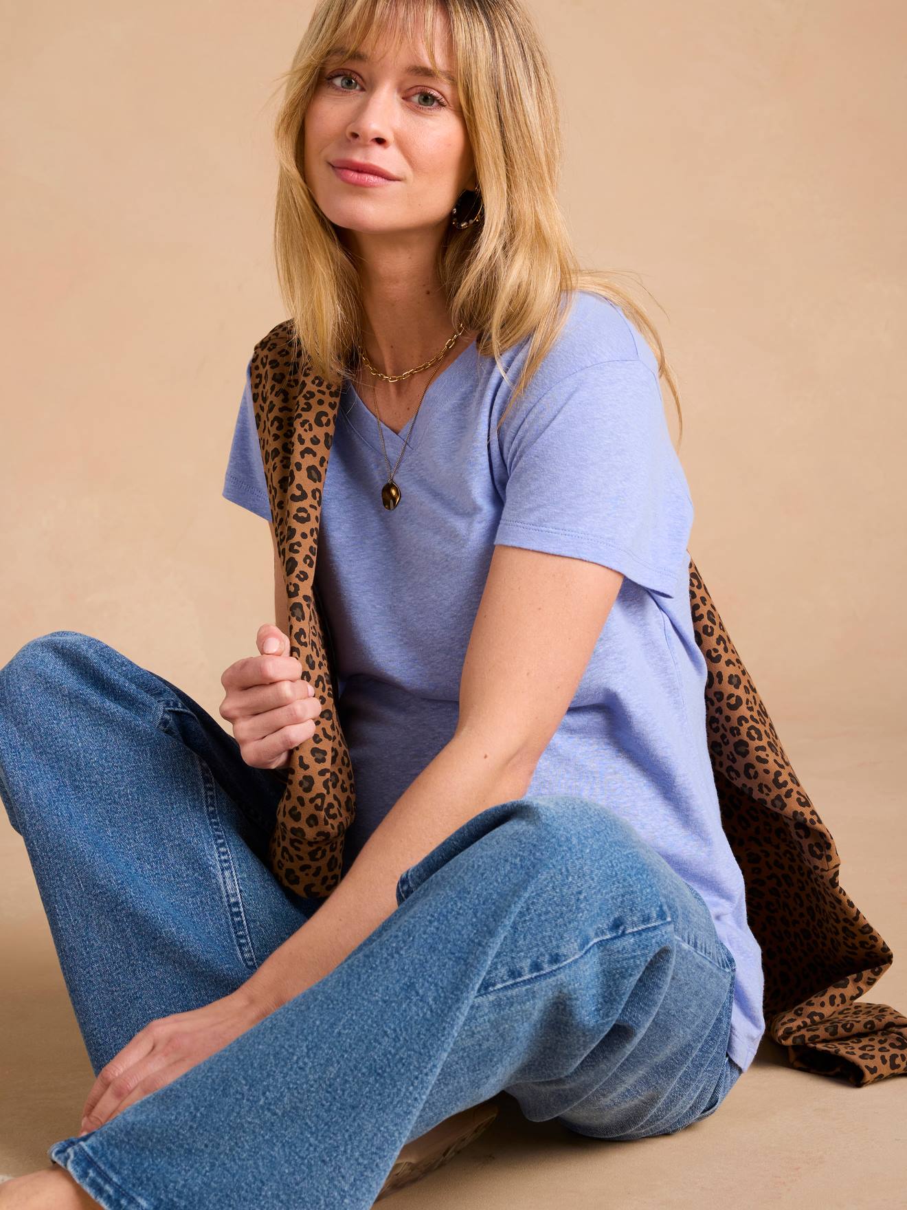 Linen T-Shirt for Maternity