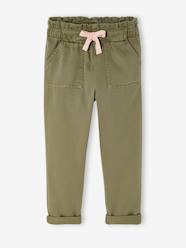 Girls-Fluid Paperbag-Style Trousers for Girls