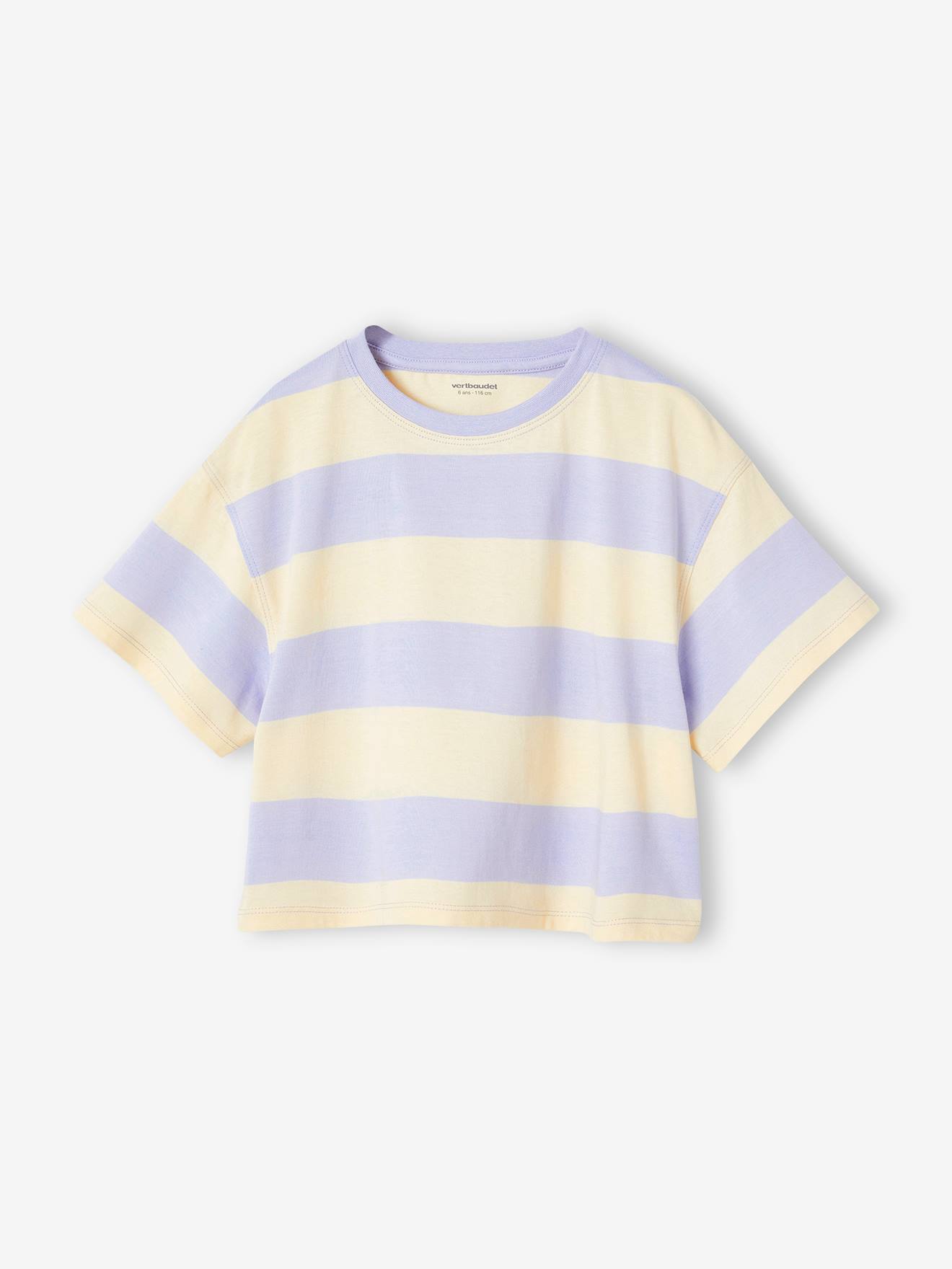 Cropped short-sleeved T-shirt