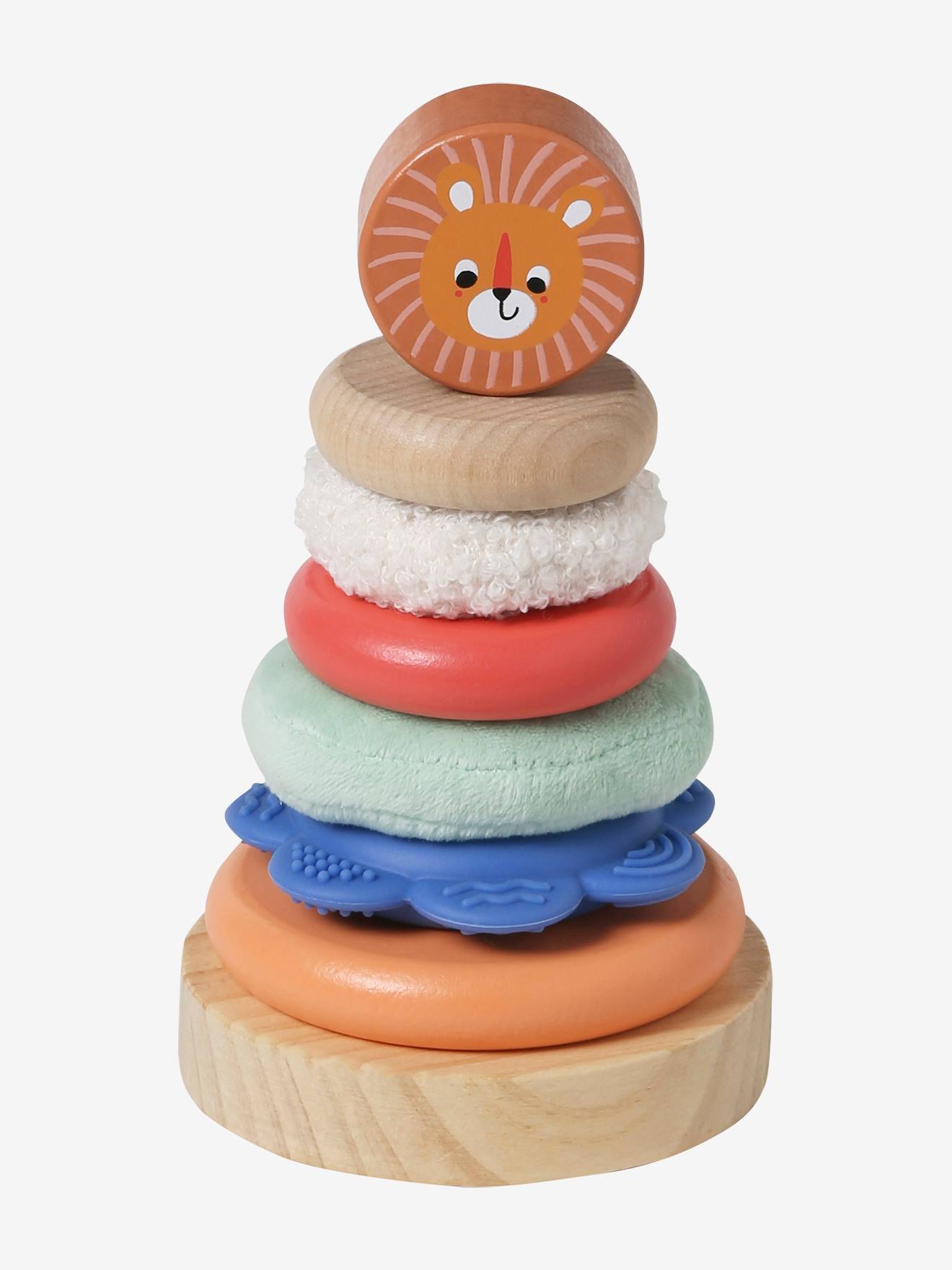 Sensory stacking tower Happy Animals in FSC100® wood wood