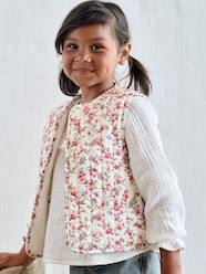 Girls-Coats & Jackets-Reversible sleeveless waistcoat for girls