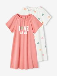 Girls-Nightwear-Pack of 2 Heart Nightdresses