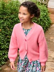 Girls-Cardigans, Jumpers & Sweatshirts-Cardigans-Rib Knit Cardigan for Girls