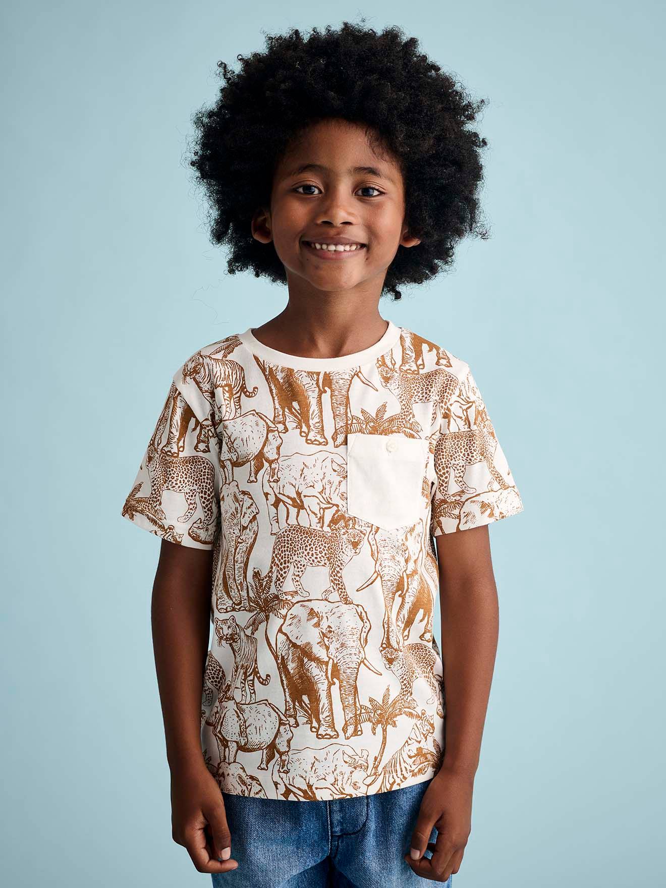 T-Shirt with Graphic Motifs