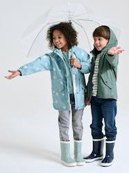 Girls-Hooded Raincoat with Magical Motifs for Girls