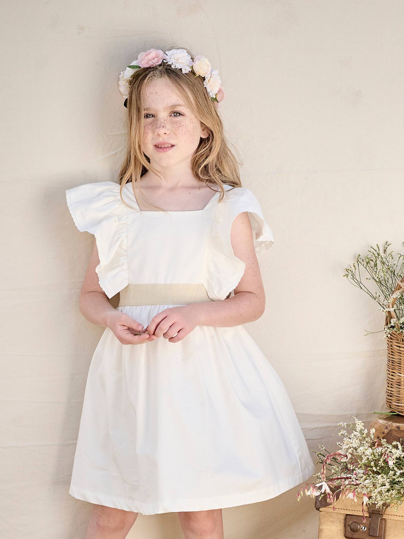 Occasion Wear Dress with Golden Sash