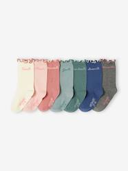 Girls-Pack of 7 Pairs of Socks for Girls