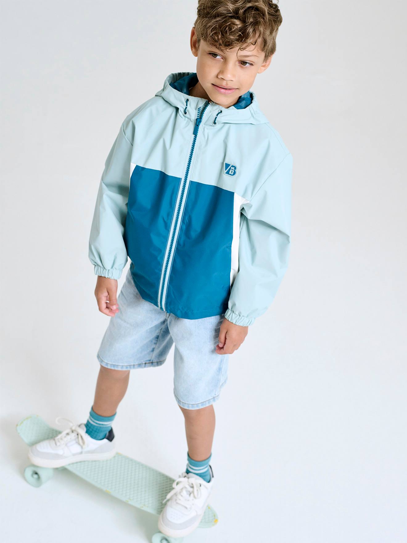 Colourblock windbreaker jacket