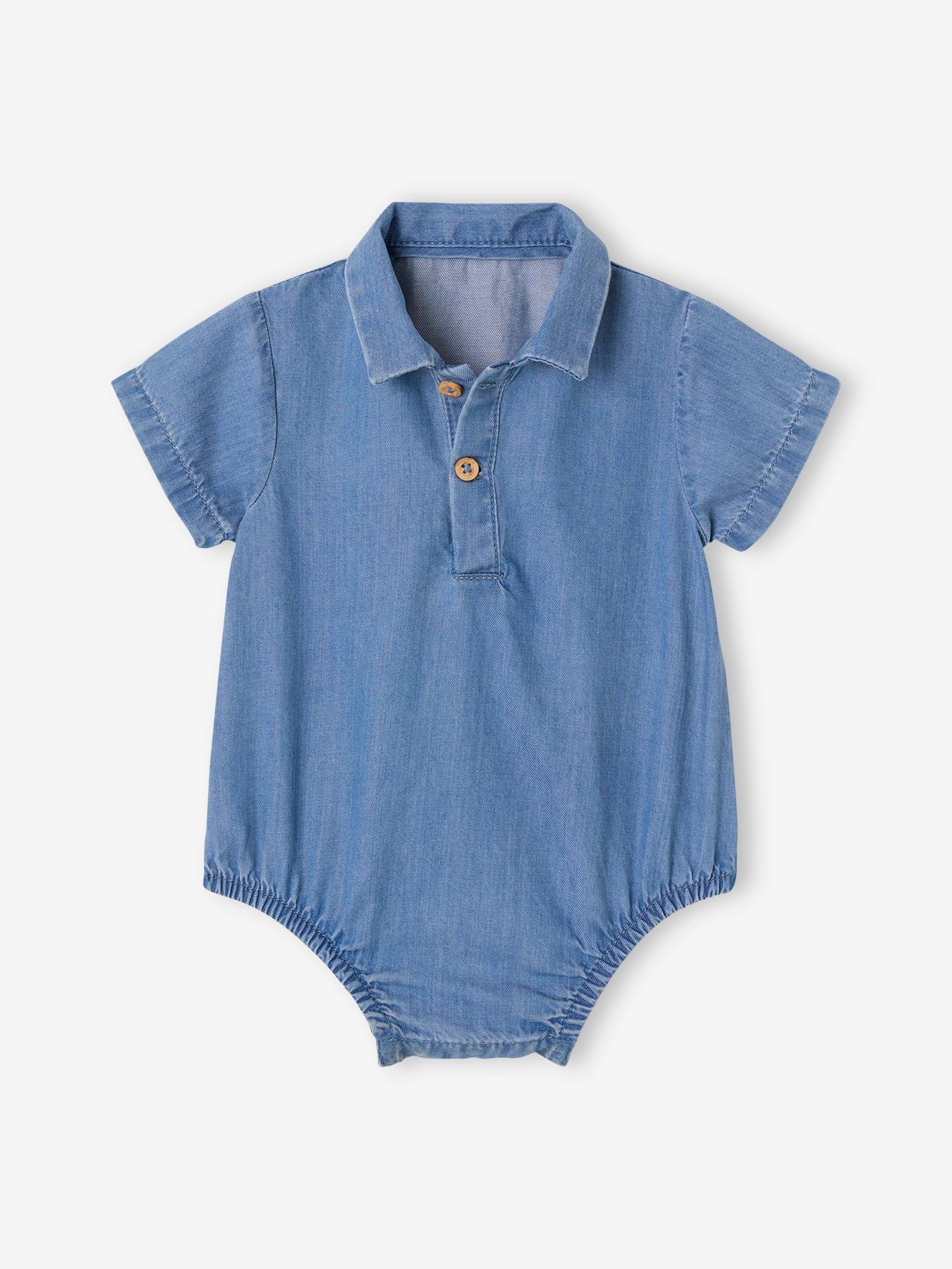 Denim bodysuit stone
