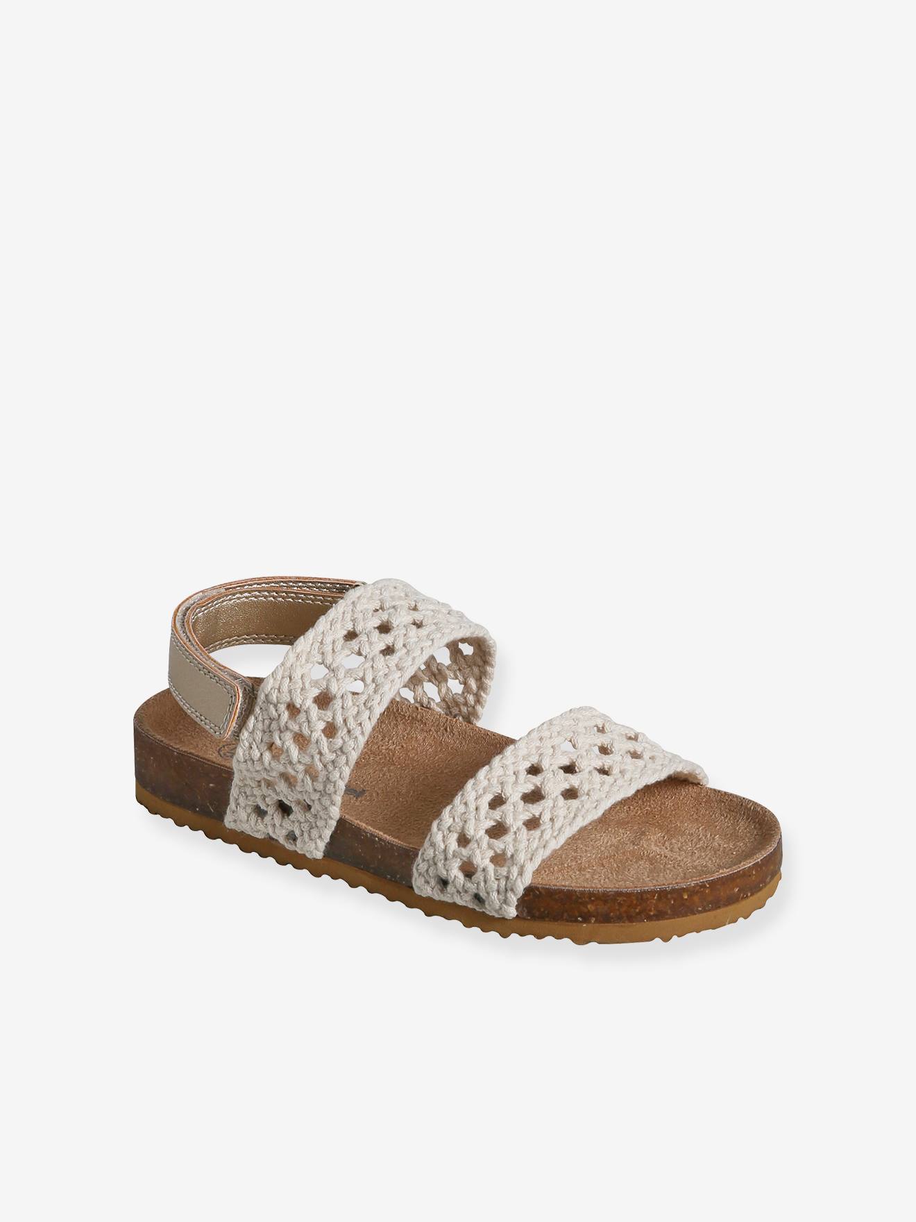 Sandals with Crochet-Effect Straps