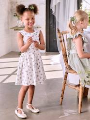 Girls-Floral Print Occasion Wear Dress for Girls