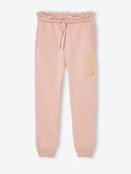 Girls-Trousers-Girls' fleece joggers with leg print