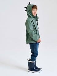 -Boys' Dino hooded windbreaker