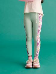 Sports Leggings with Printed Side Panels for Girls