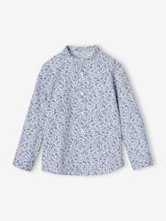 Boys-Floral Mao collar shirt for boys