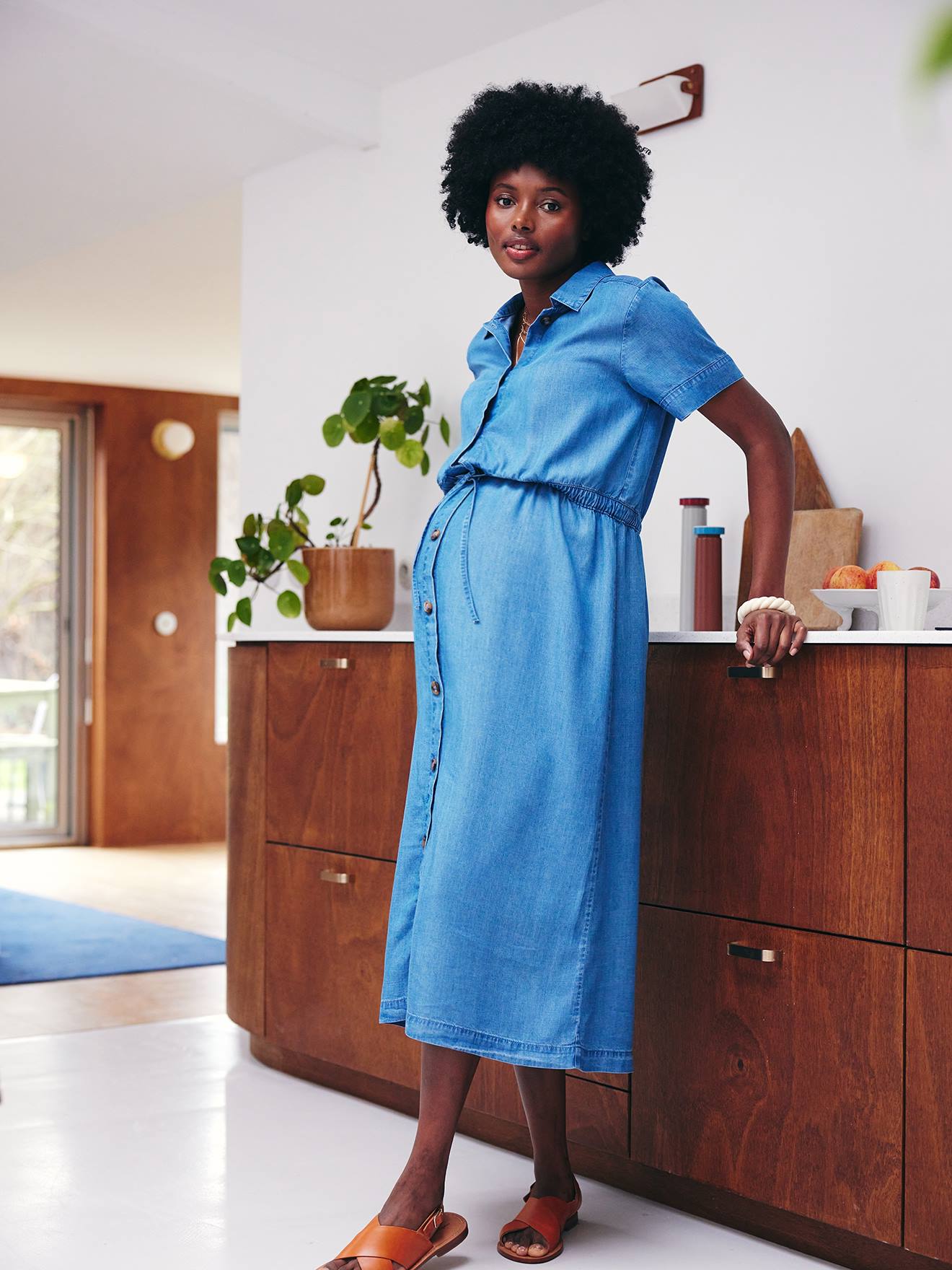 Long Shirt Dress in Lyocell