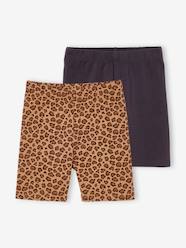 Girls-Leggings-Pack of 2 girls' cycling shorts 
