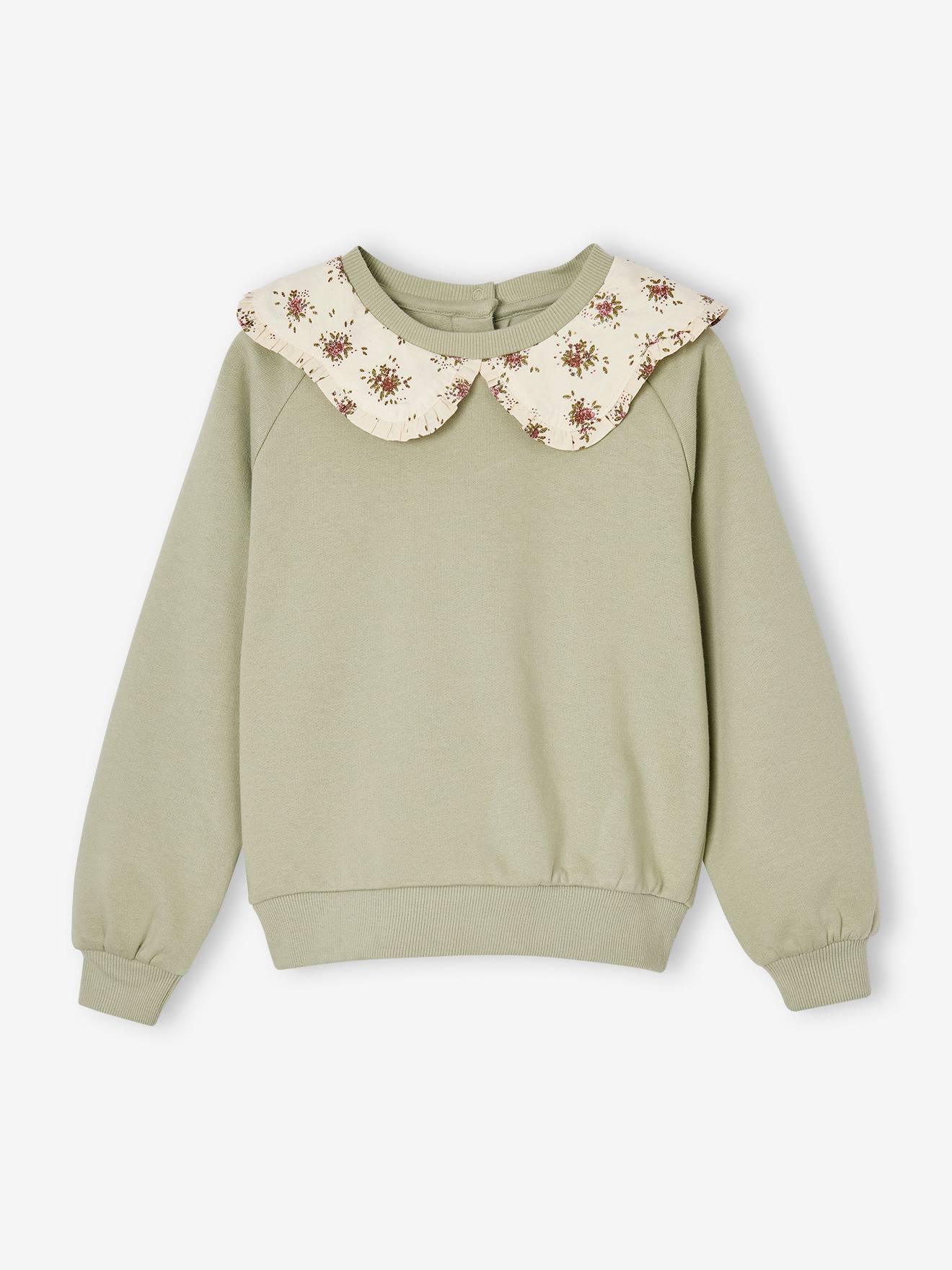 Girls' printed fancy sweatshirt sage