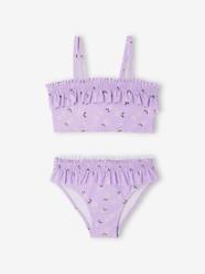 Girls-2-Piece Swimsuit with Smocked & Frilled Top, Frilled Bottoms, for Girls