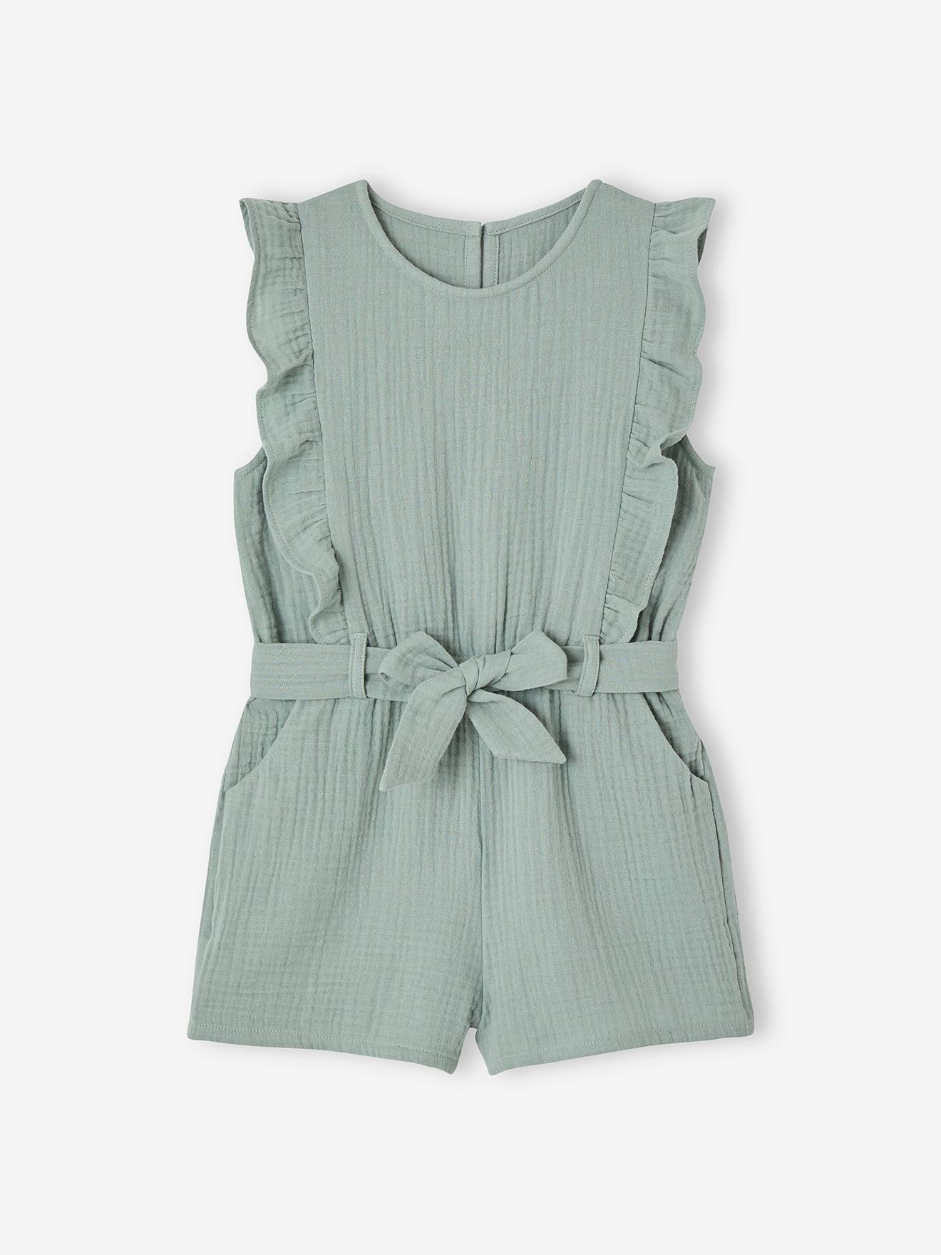 Frilly Cotton Gauze Playsuit