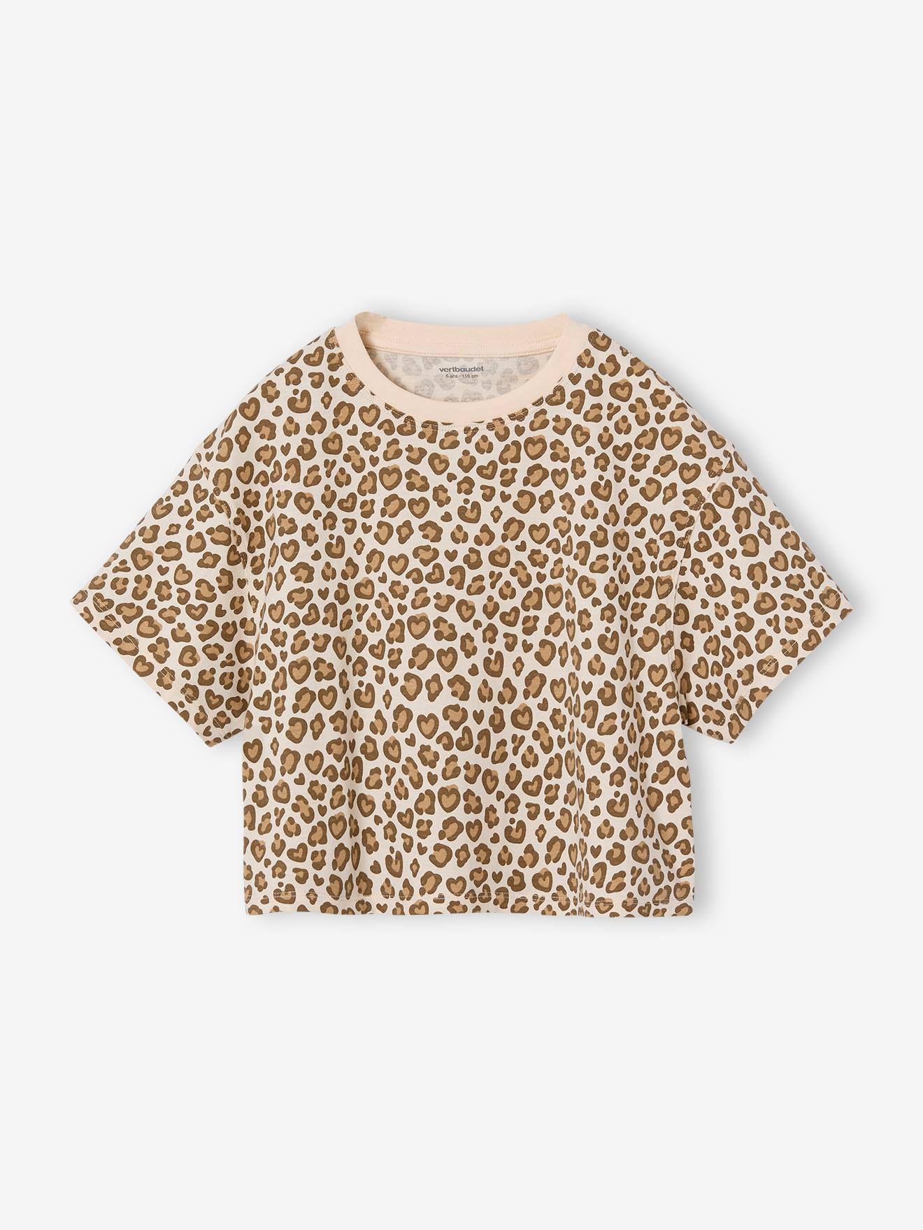 Cropped short-sleeved T-shirt