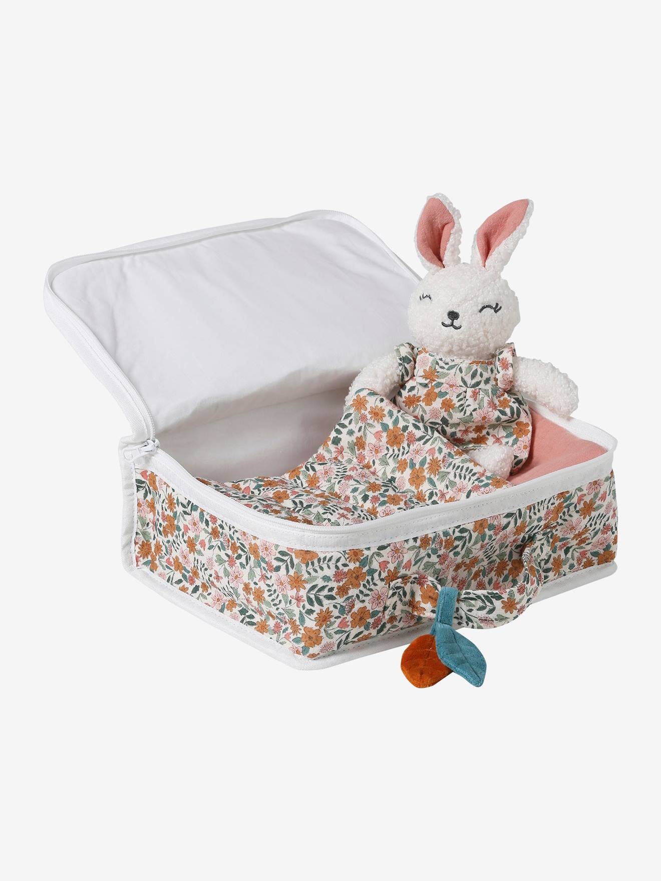 Suitcase with RETRO FLOWER soft toy