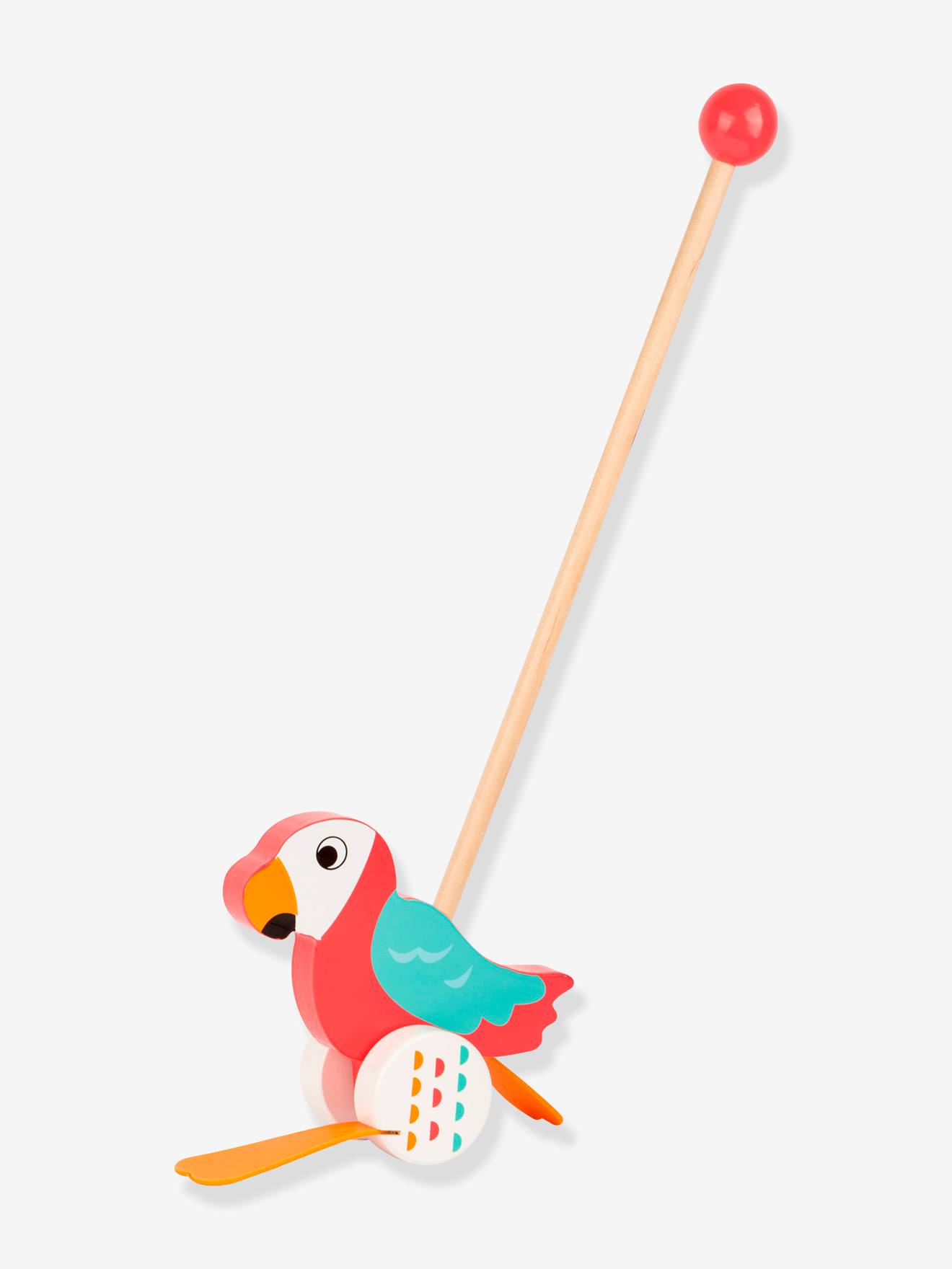 Wooden Push-Along LORI PARROT Toy for Babies