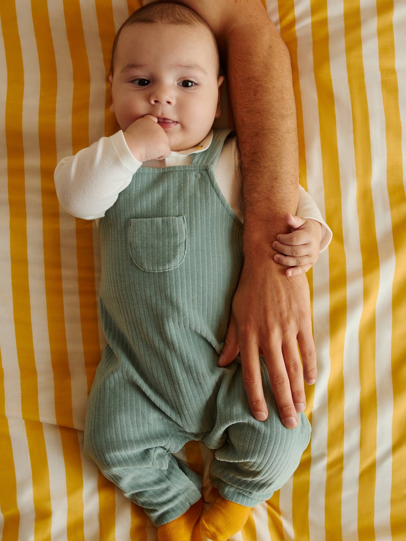 Dungarees & Embroidered Bodysuit Set for Newborns