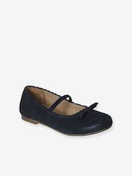 Glittery Leather Ballet Pumps for Girls, Designed for Autonomy