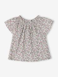 -Printed floral baby blouse 
