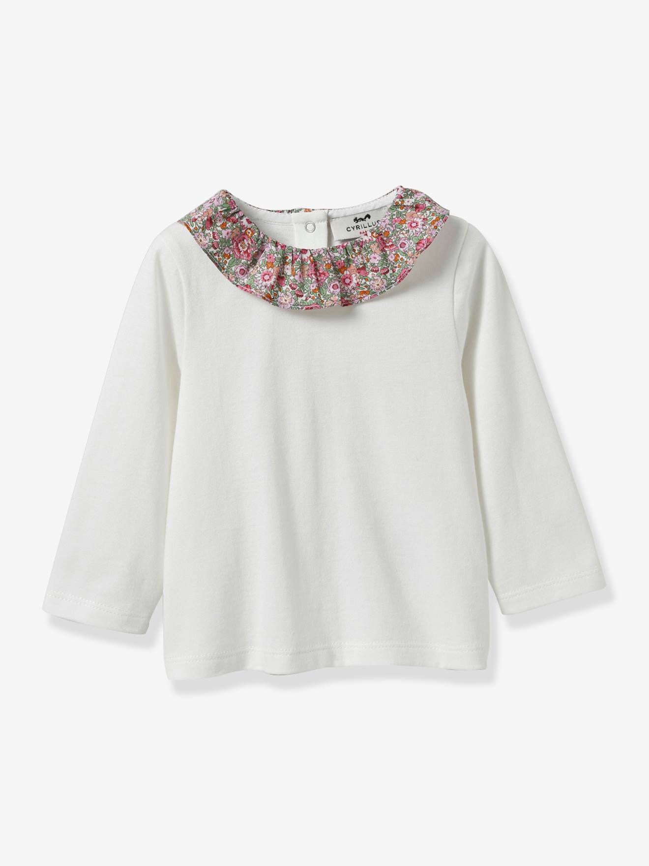 T-shirt with Liberty® fabric collar