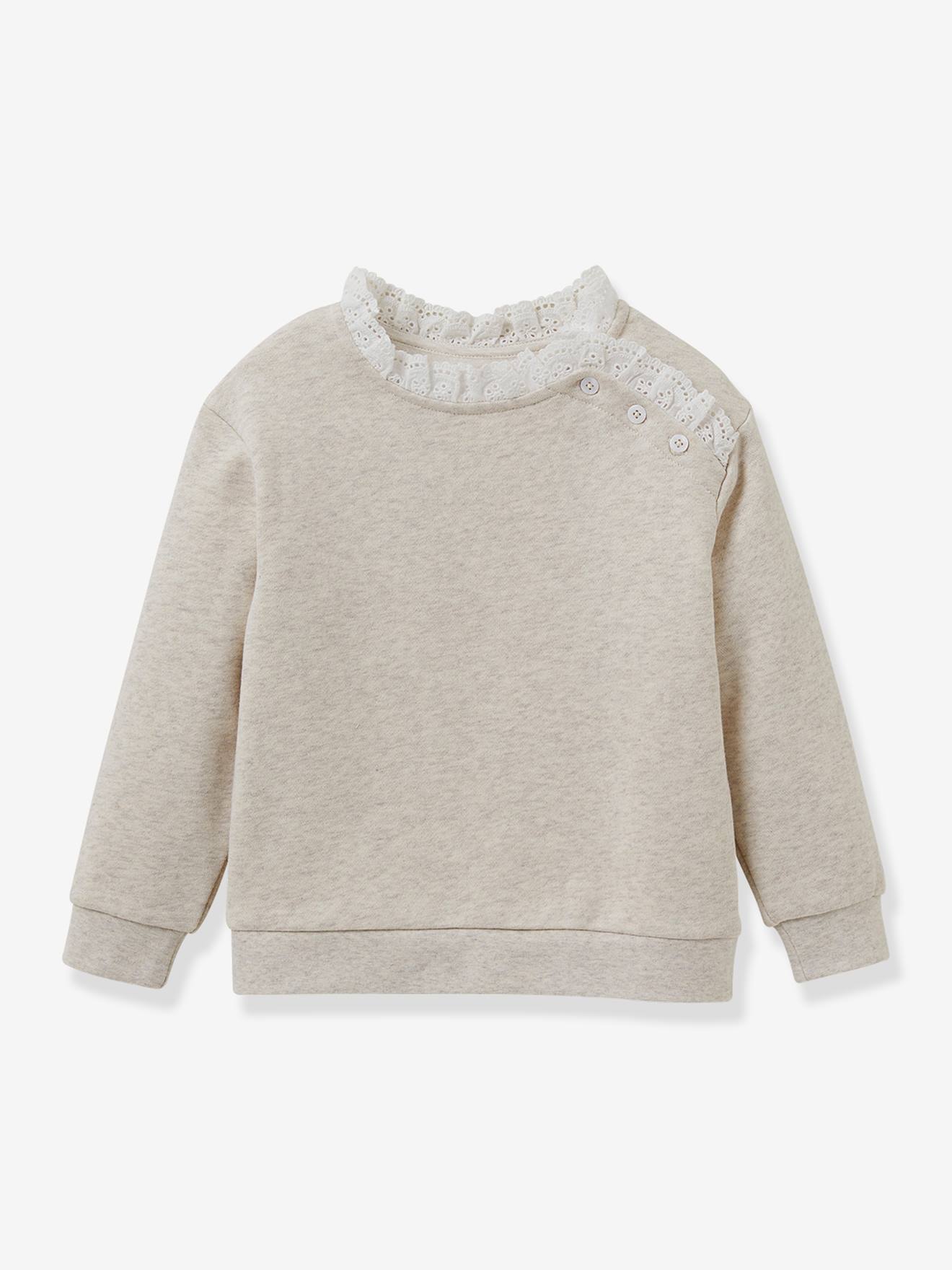Sweatshirt with English embroidery