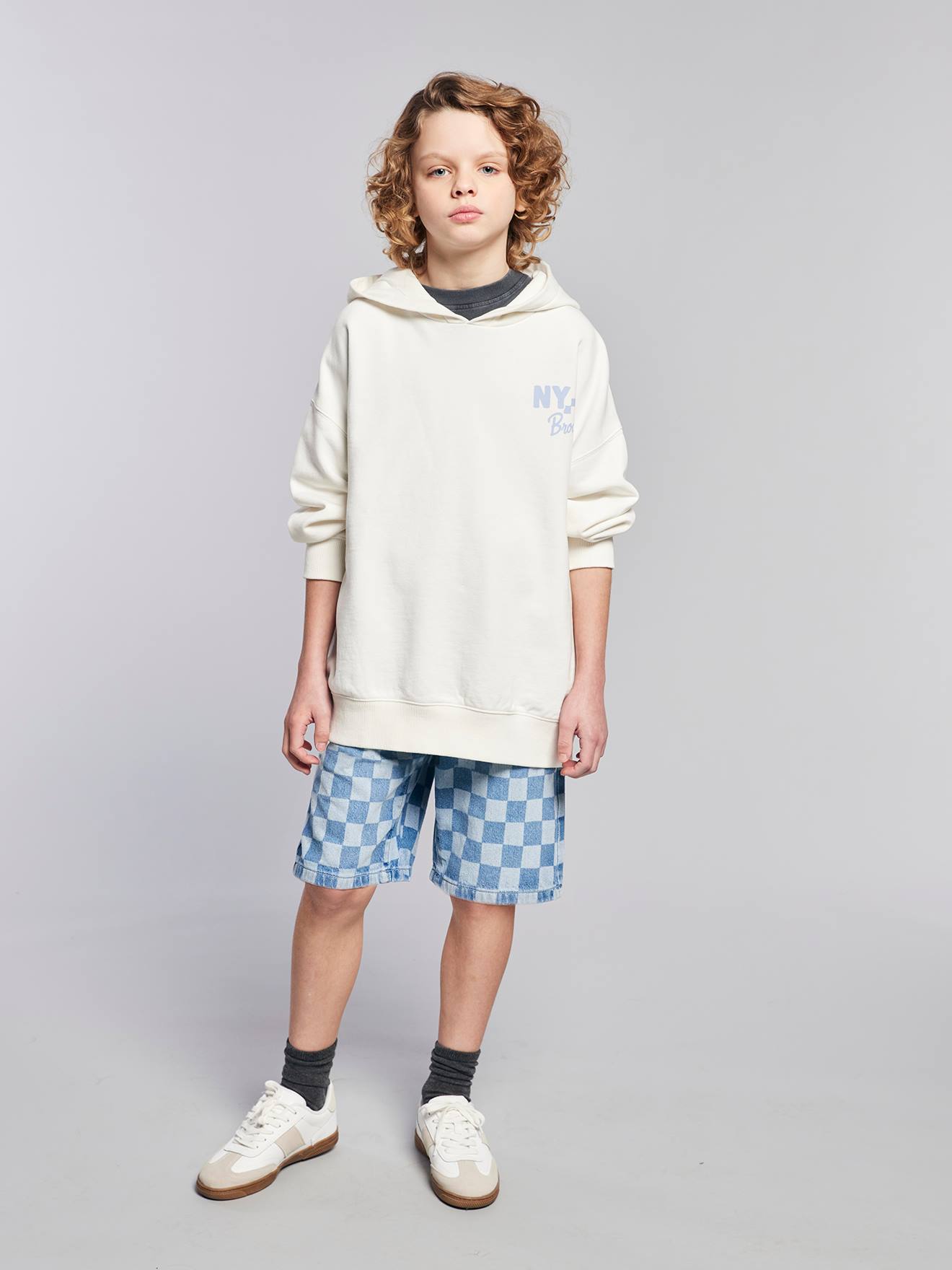 Loose-Fit Gingham Bermuda Shorts