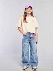 Girls-Jeans-Distressed Wide-Leg Jeans for Girls, JONEN 