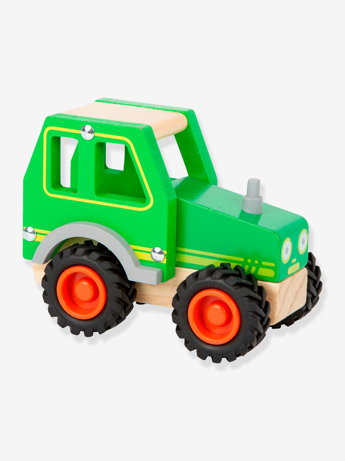 FSC® Wooden Tractor for Children, SMALL FOOT® green