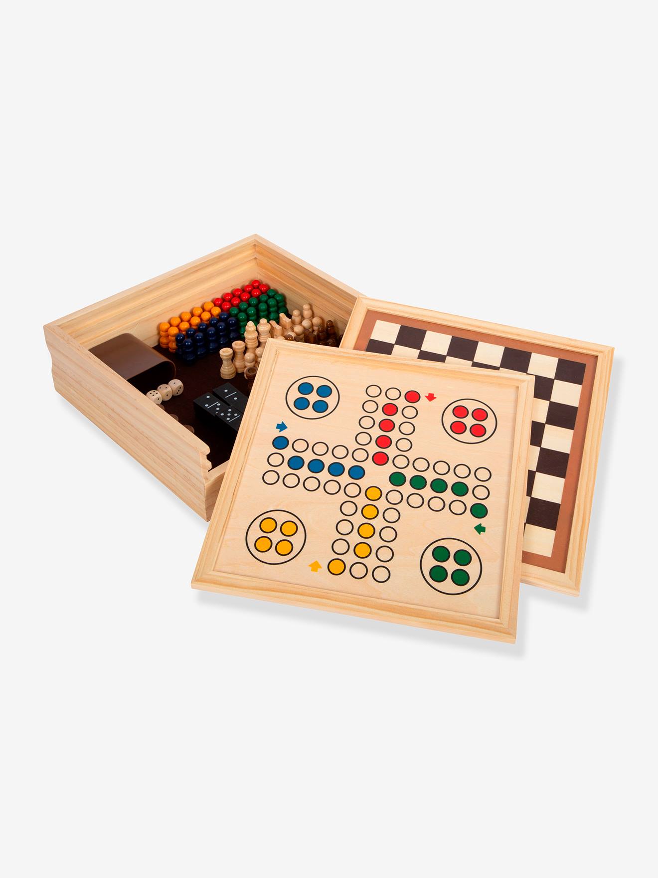 7 CLASSIC Children's Games Set in Wood