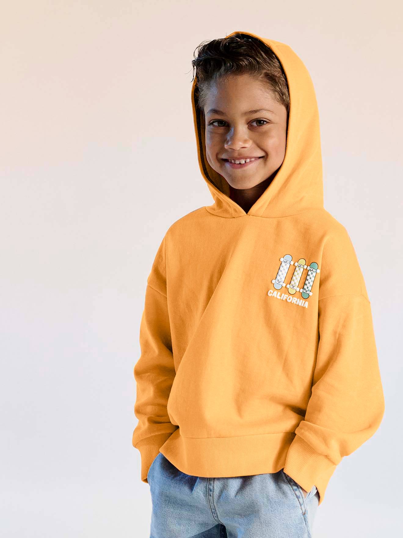 Graphic print hooded sweatshirt