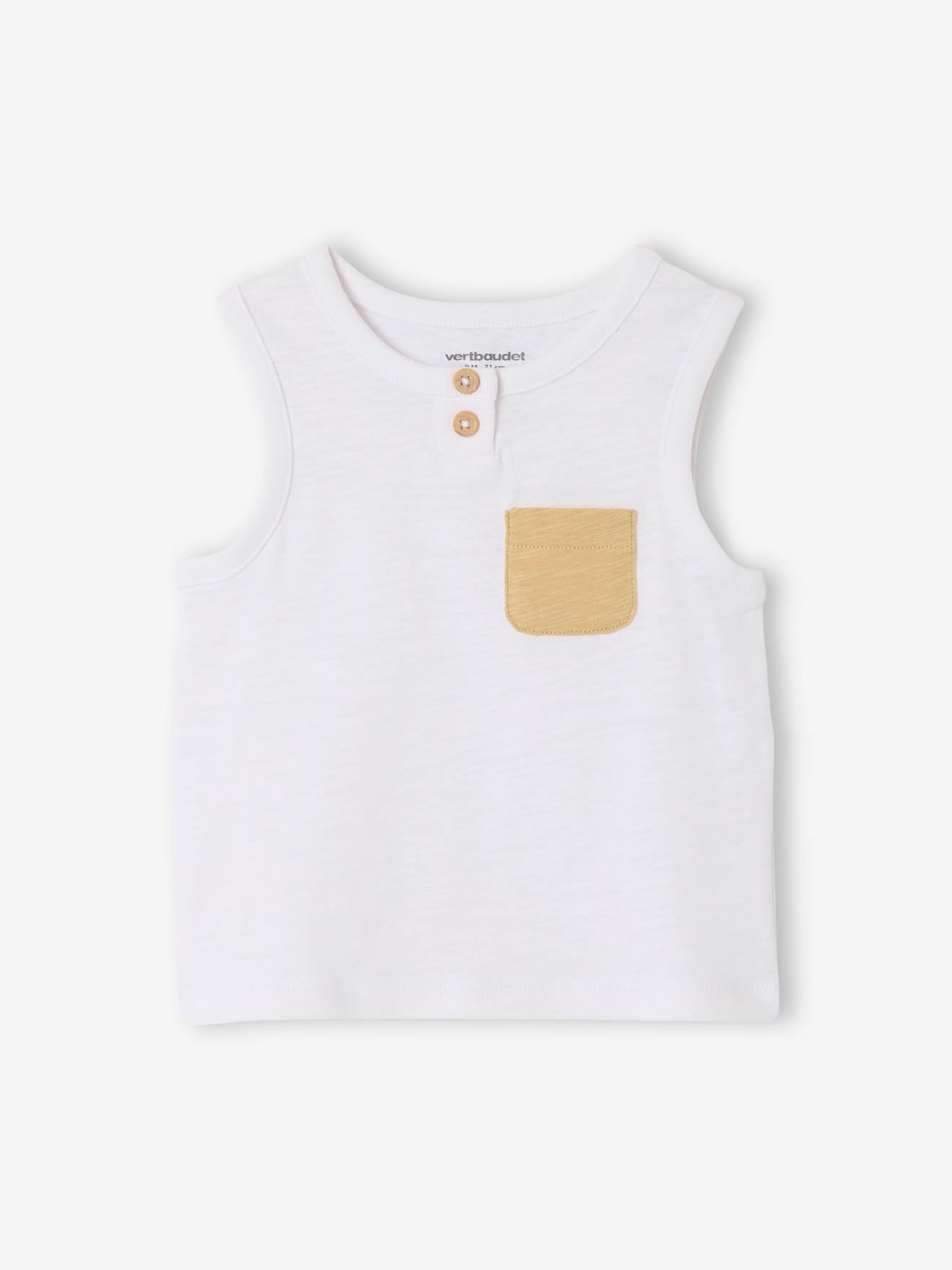 Tank Top with Contrasting Pocket