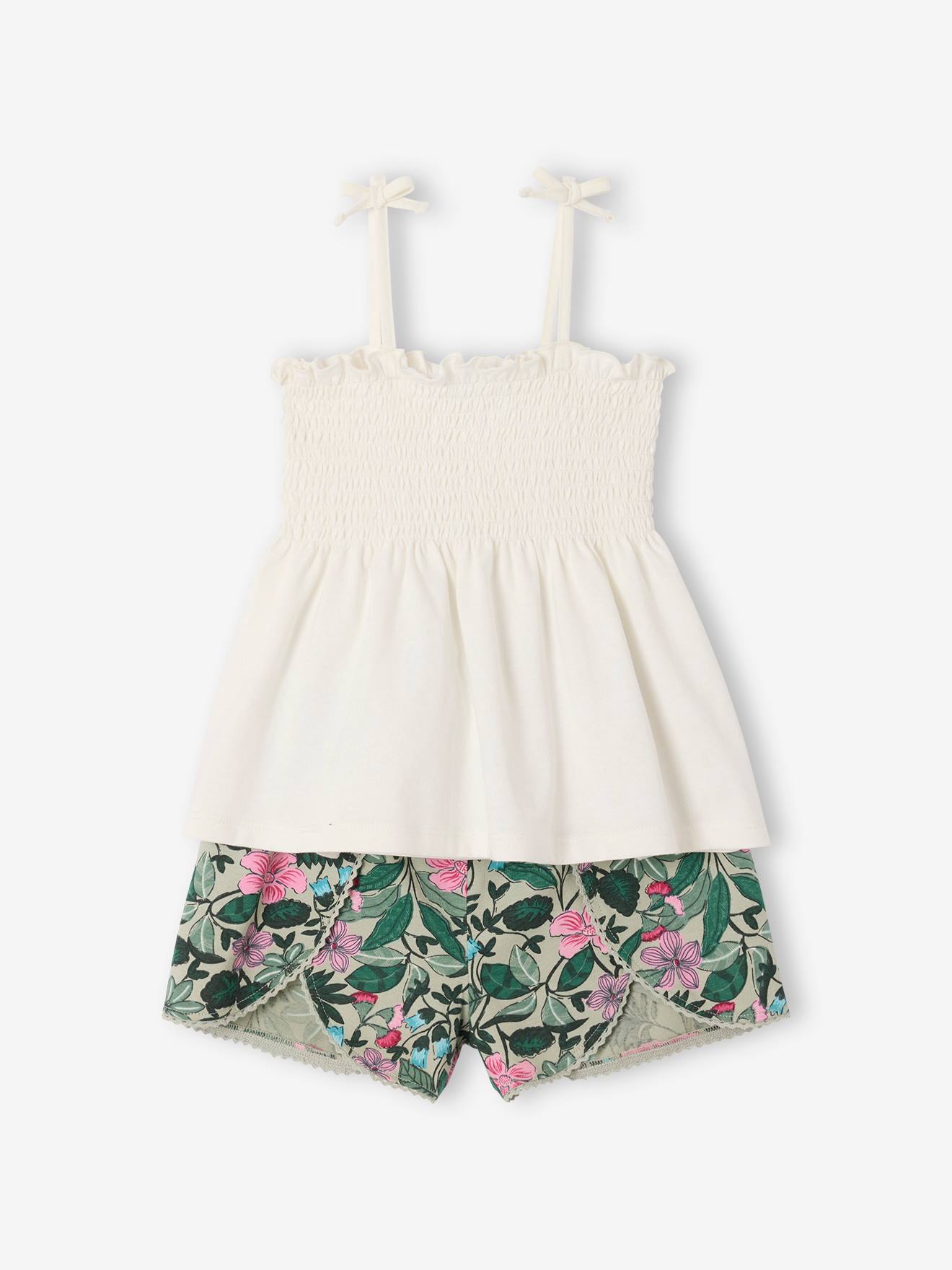 Printed Top & Shorts Set