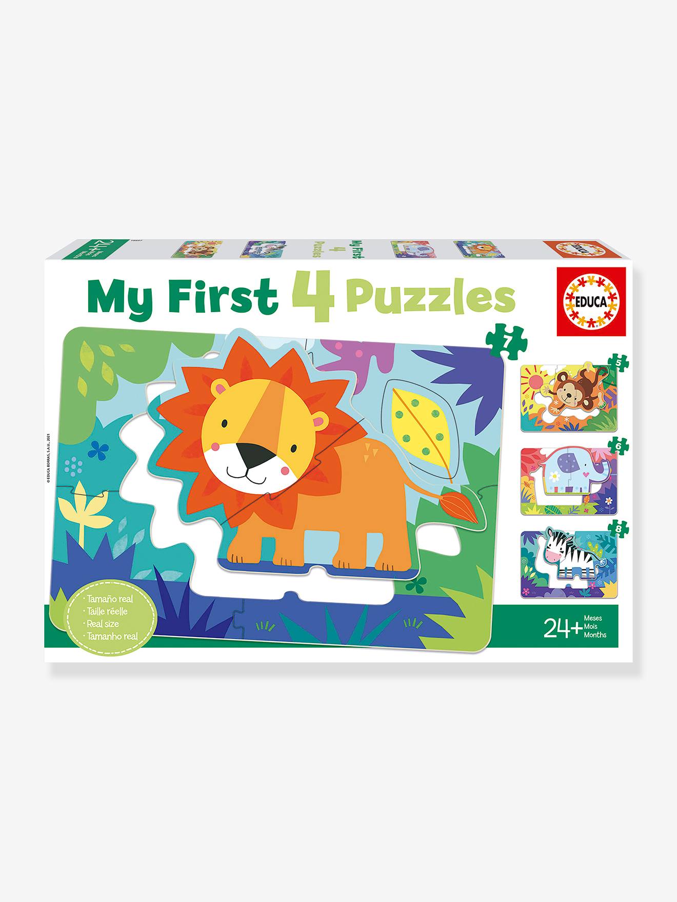 My First 4 Puzzle 5 8pc Savannah Animals EDUCA multicoloured
