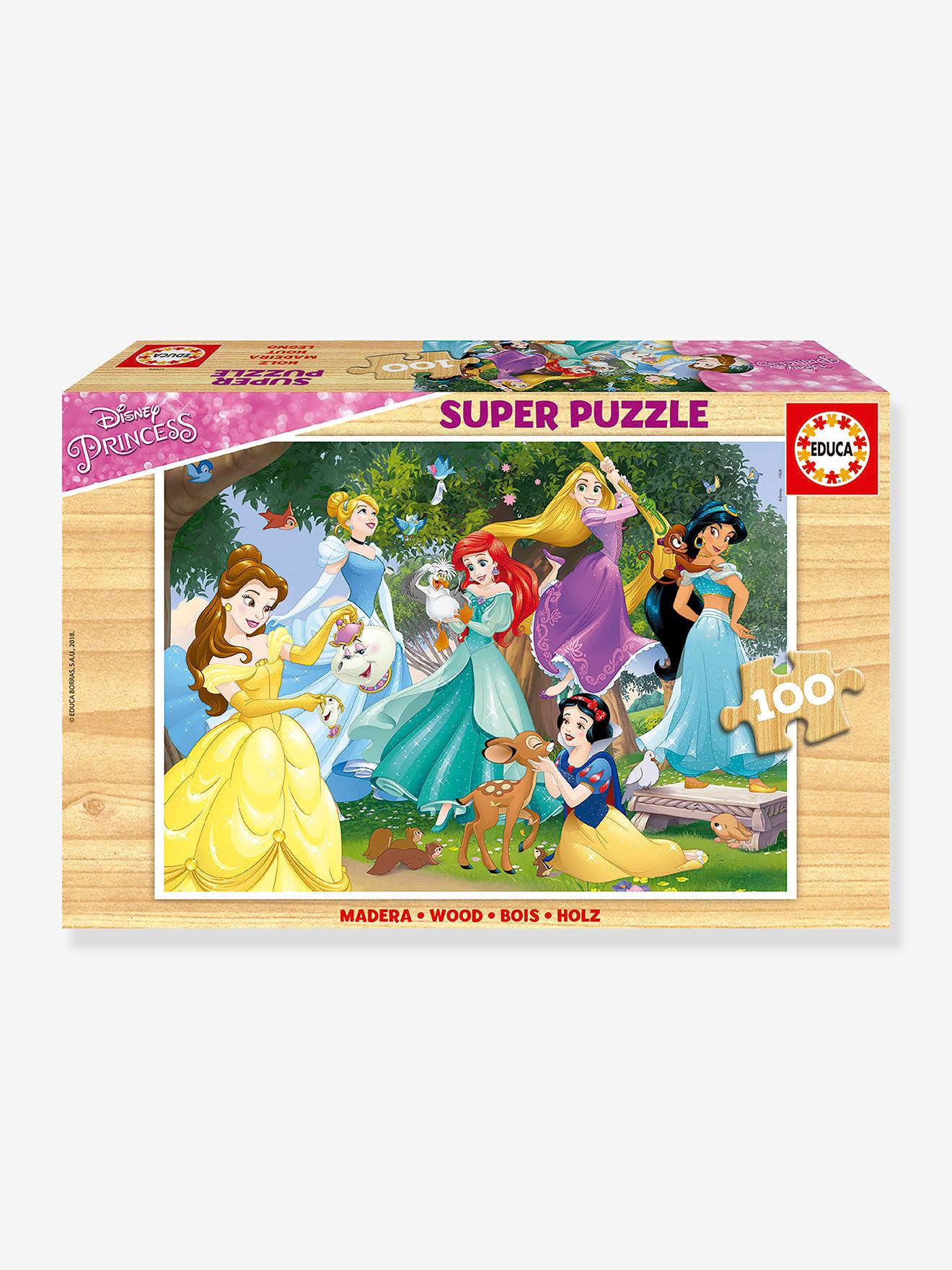 Super 100-piece wooden Disney princess puzzle EDUCA multicoloured