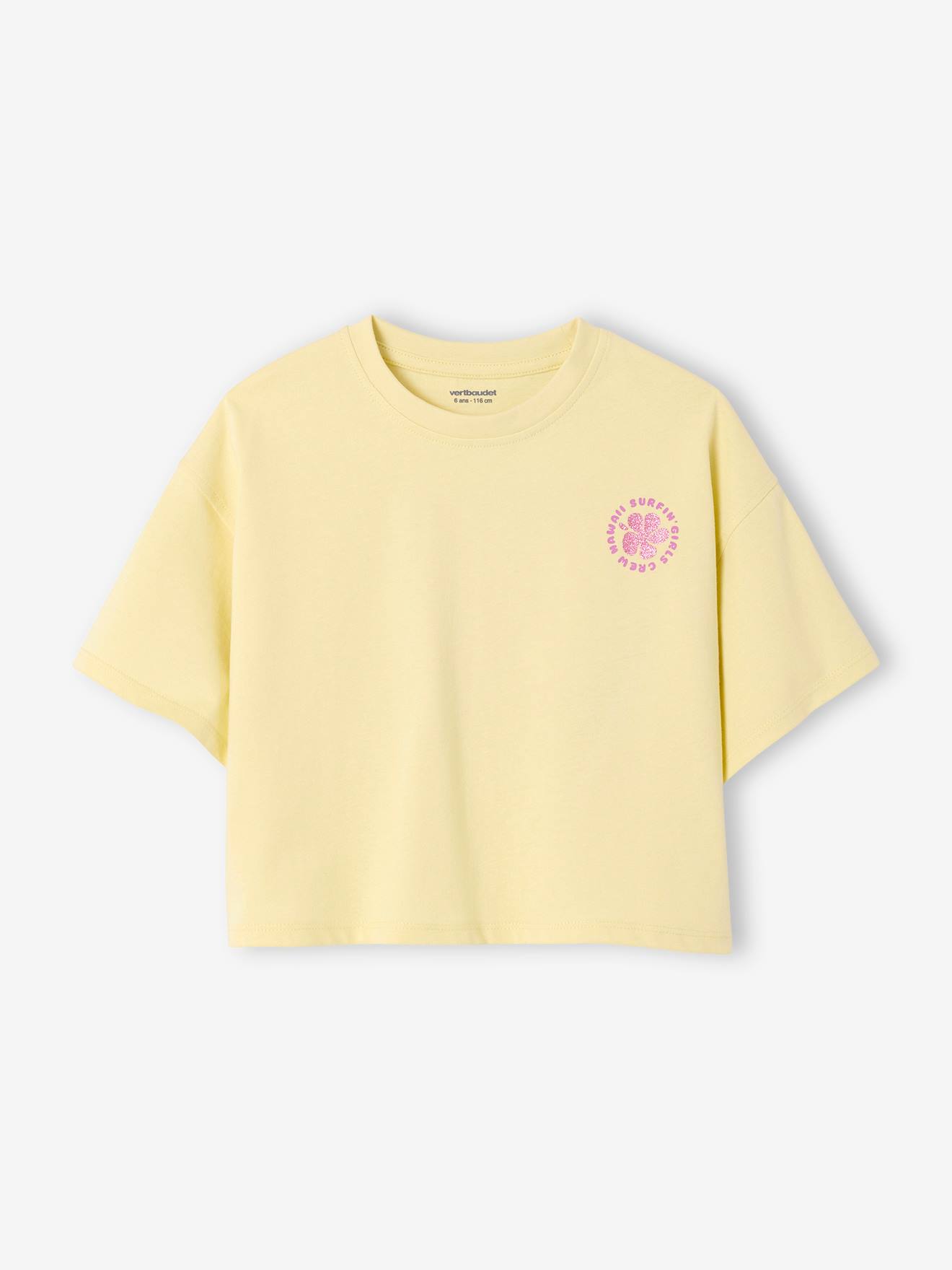 Glittery Floral Cropped T-Shirt