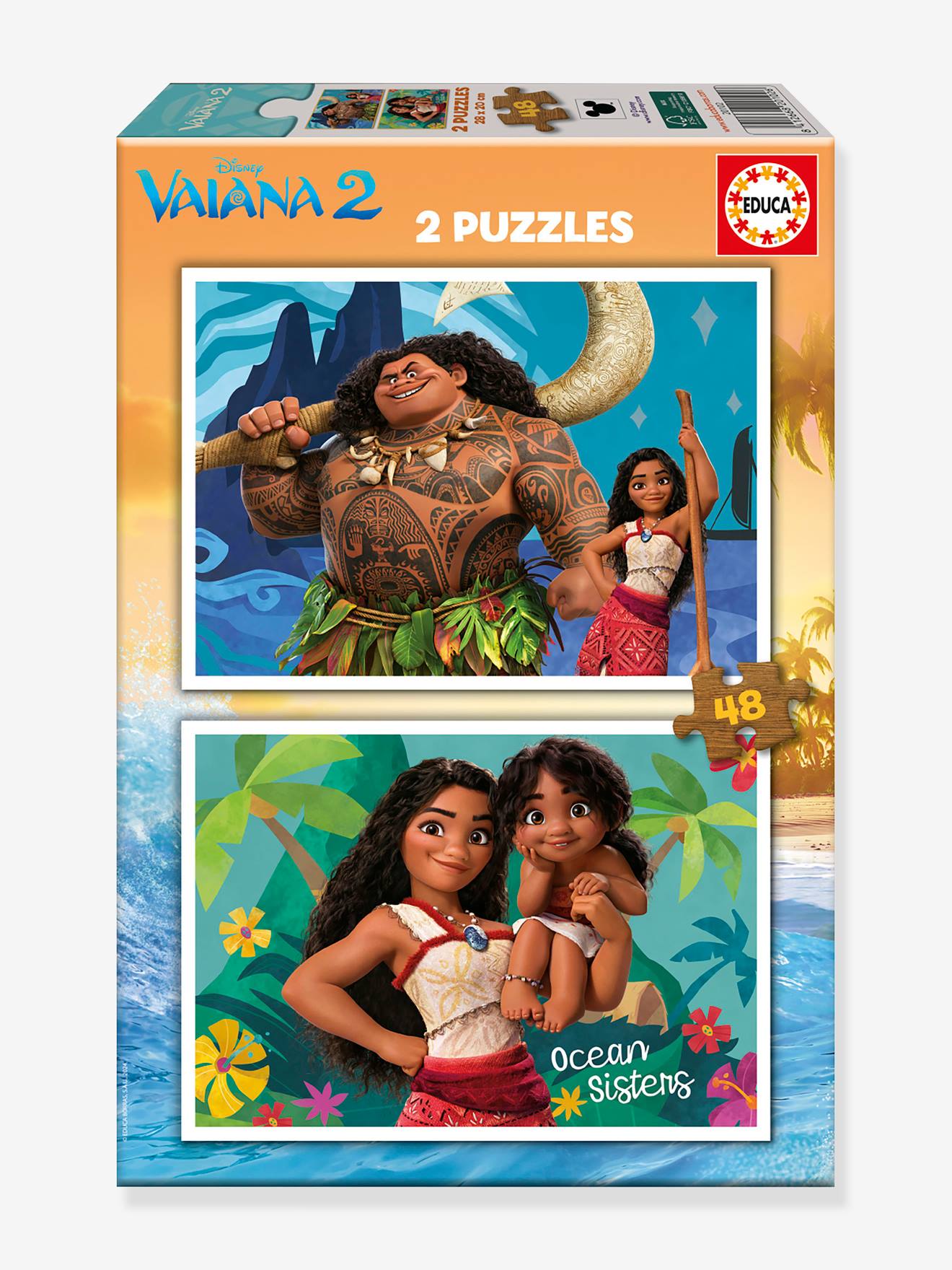 2 x 48 piece Disney Vaiana 2 EDUCA multicoloured