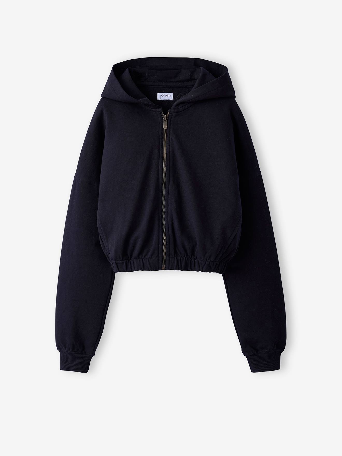 Zip-Up Hooded Sweatshirt for Girls, JONEN   anthracite