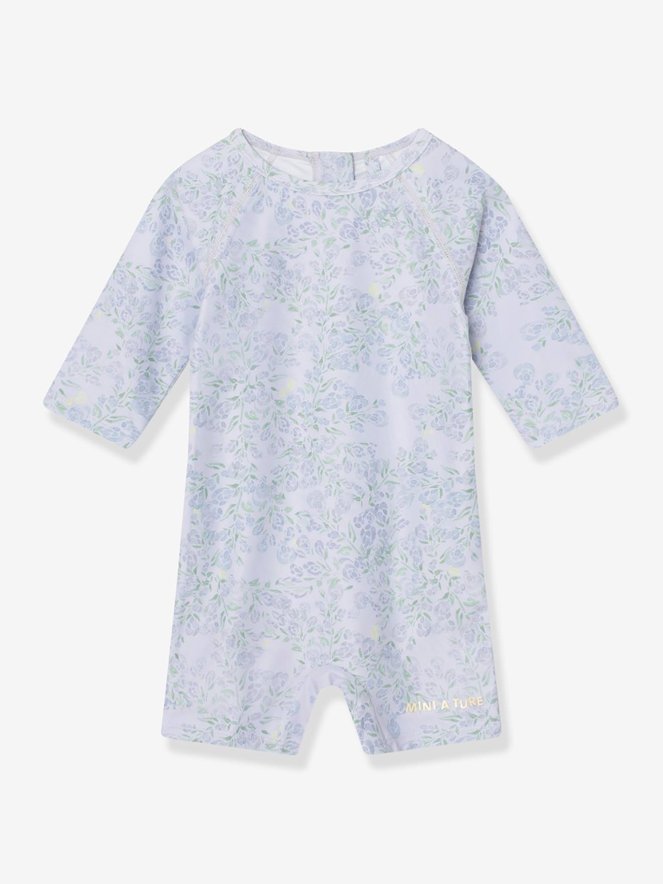 MATGOLDIE Swimsuit with 3 4 Sleeves for Baby Girls