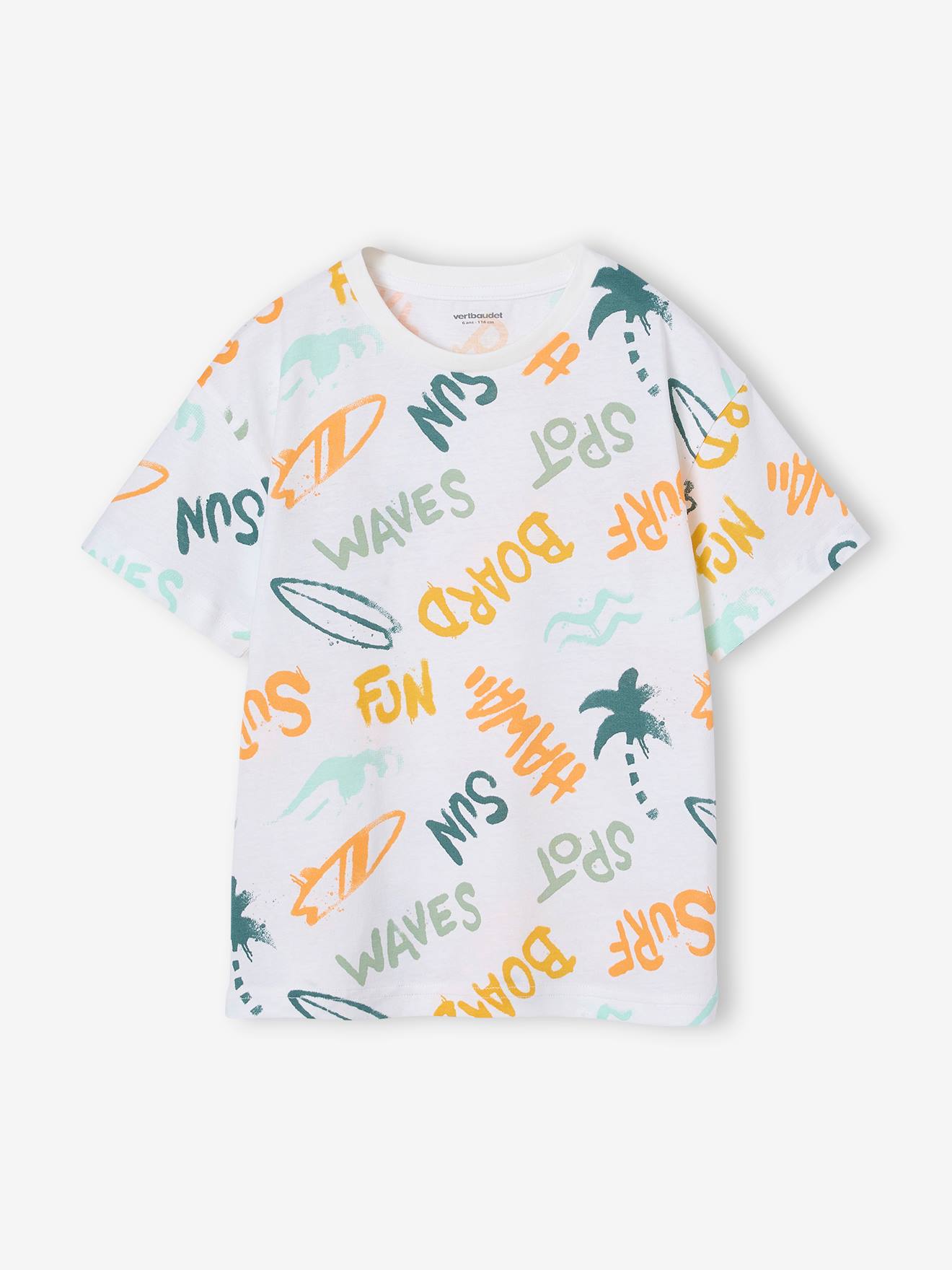 T-Shirt with Graphic Holiday Motifs