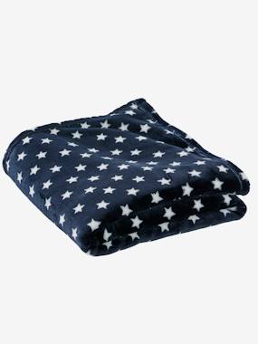 Children s Microfibre Blanket Star Print dark print