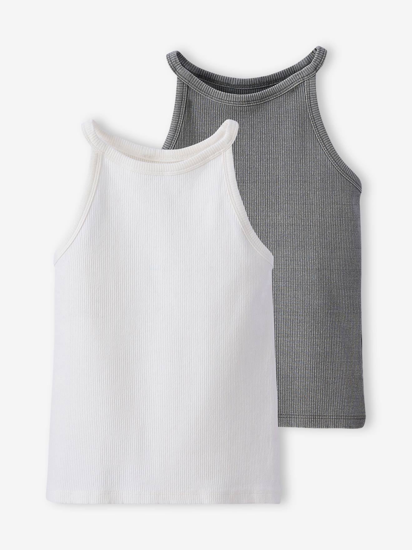 Rib Knit Cami Tops for Girls