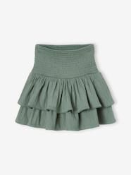 Girls-Frilly Skirt with Smocked Waist, for Girls 